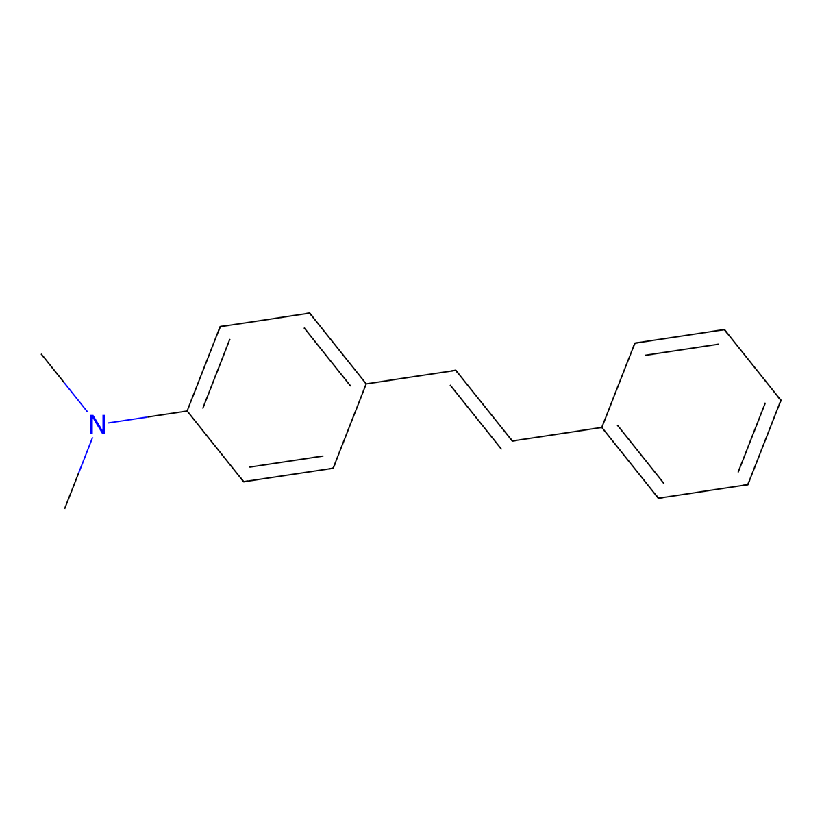 N,N-Dimethyl-4-(2-phenylethenyl)benzenamine molecular structure, CAS 14301-11-2