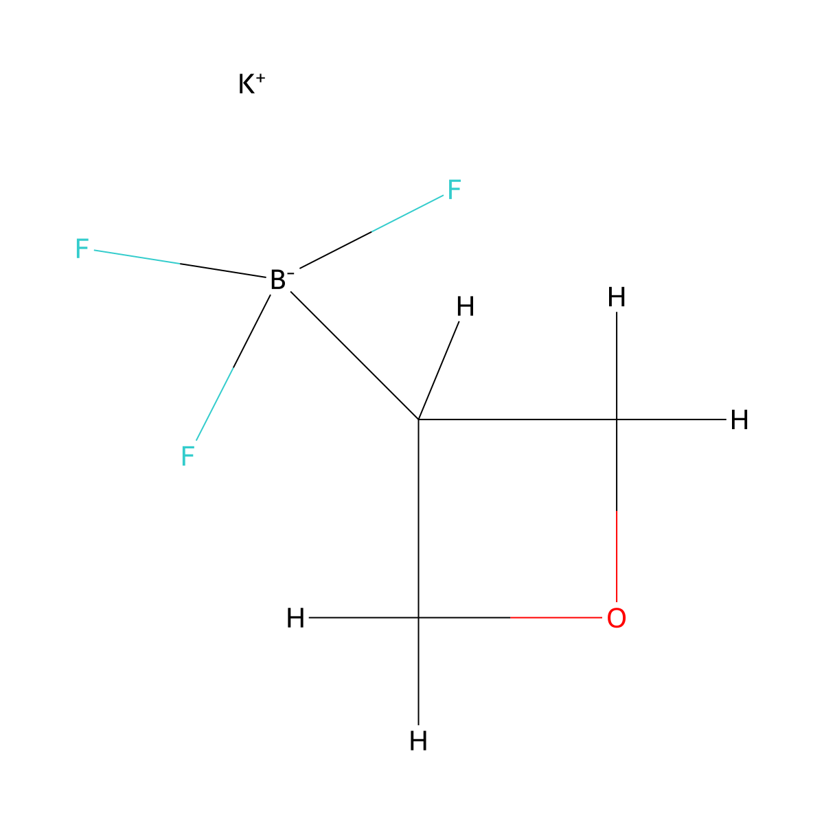 Potassium trifluoro(oxetan-3-YL)borate molecular structure, CAS 1430219-76-3