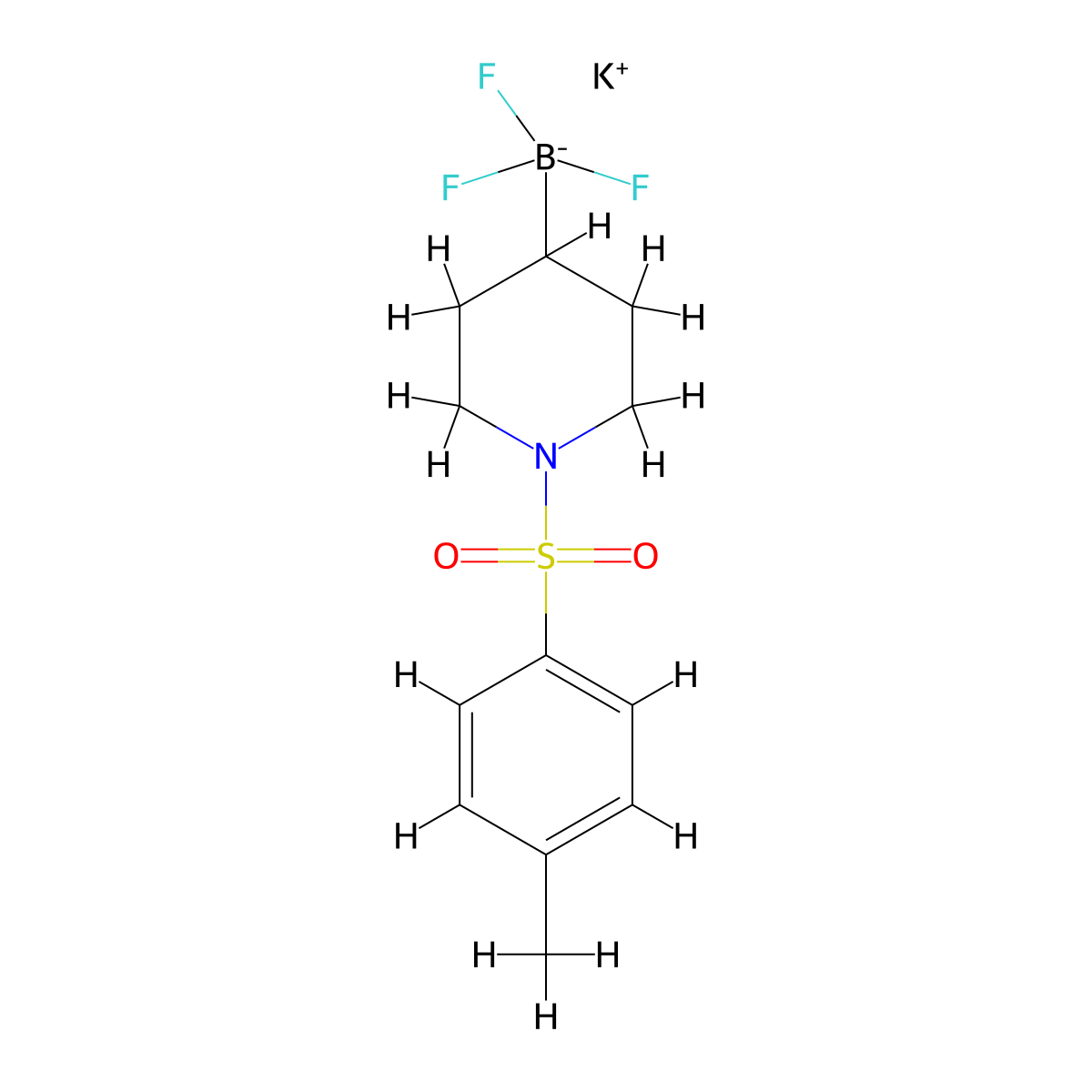 Potassium trifluoro(1-tosylpiperidin-4-yl)borate molecular structure, CAS 1430219-79-6