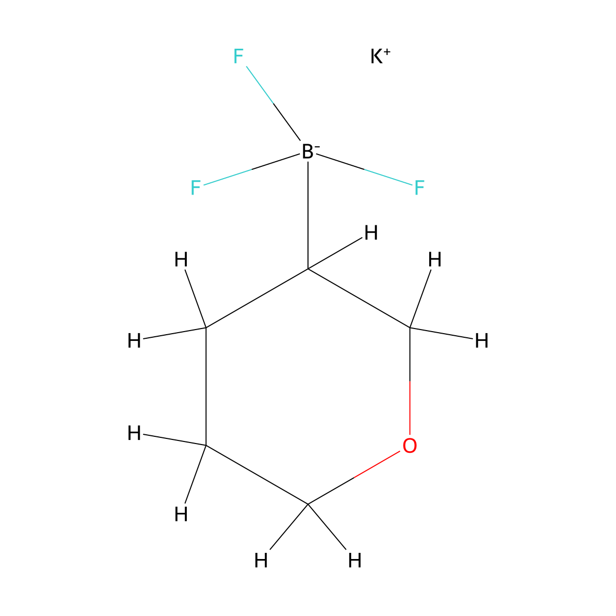 Potassium trifluoro(oxan-3-yl)boranuide molecular structure, CAS 1430219-80-9