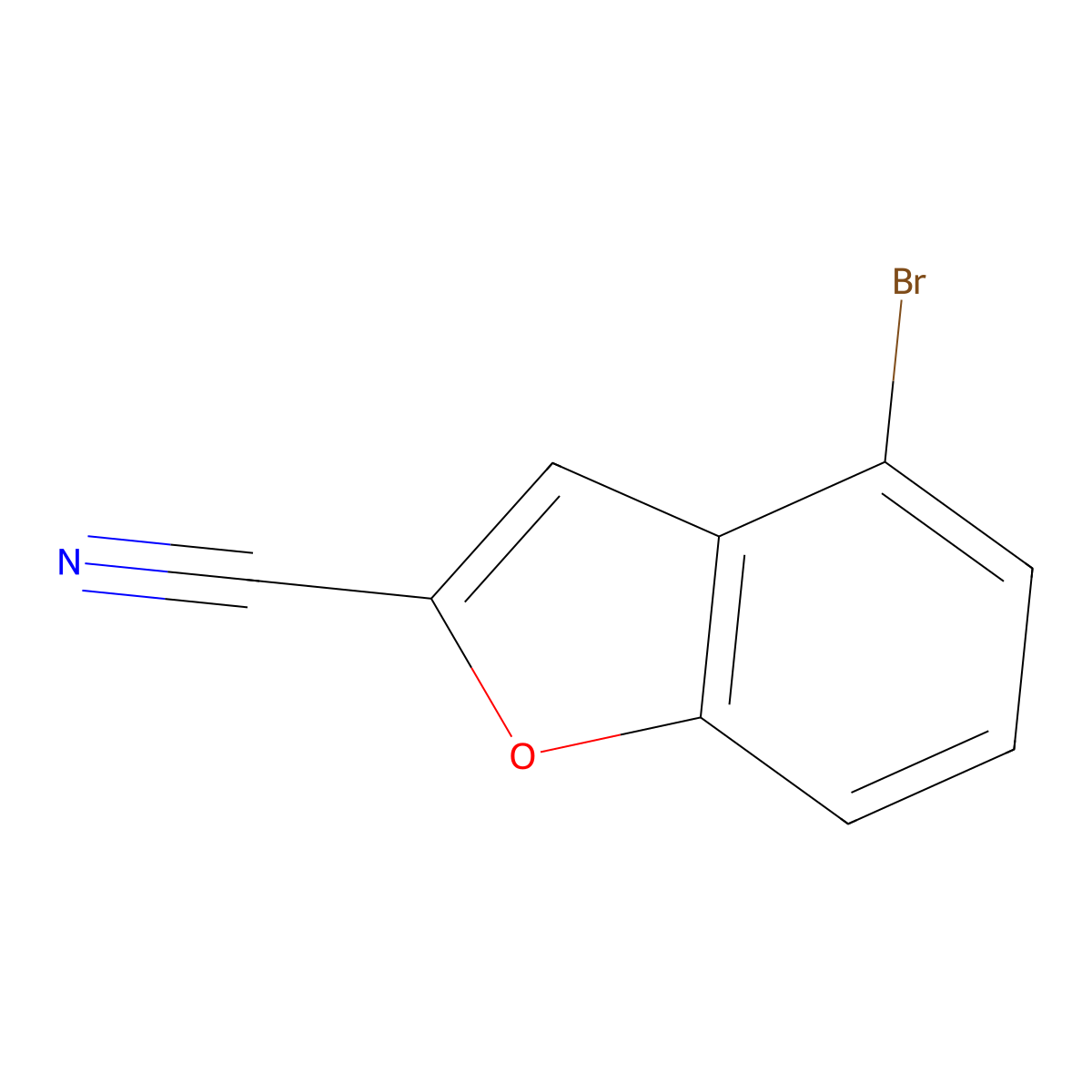 4-Bromobenzofuran-2-carbonitrile molecular structure, CAS 1430229-79-0