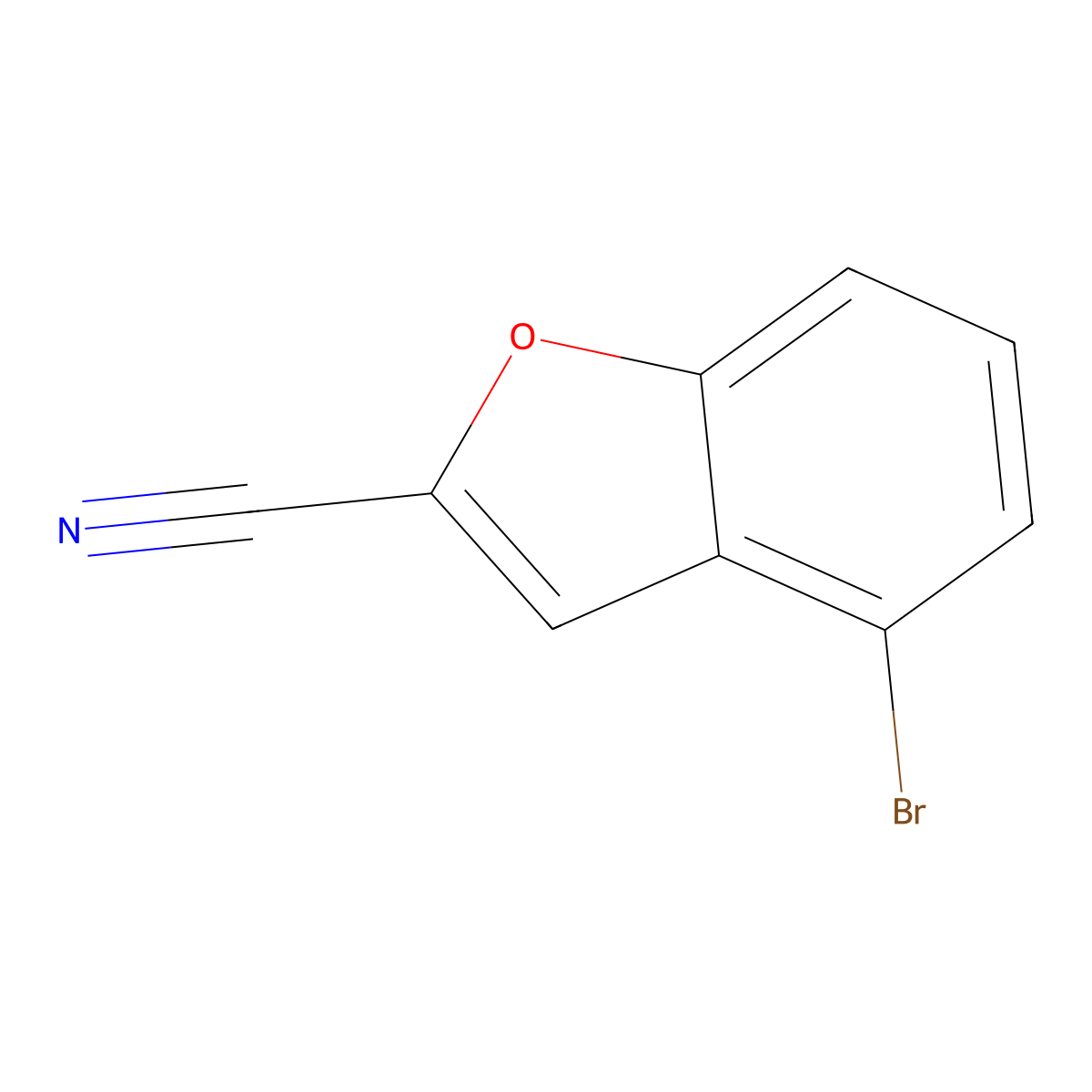 4-Bromobenzofuran-2-carbonitrile molecular structure, CAS 1430229-79-0