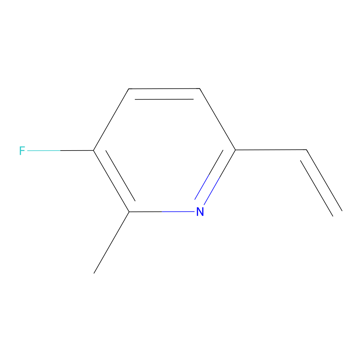 3-Fluoro-2-methyl-6-vinylpyridine molecular structure, CAS 1430235-14-5