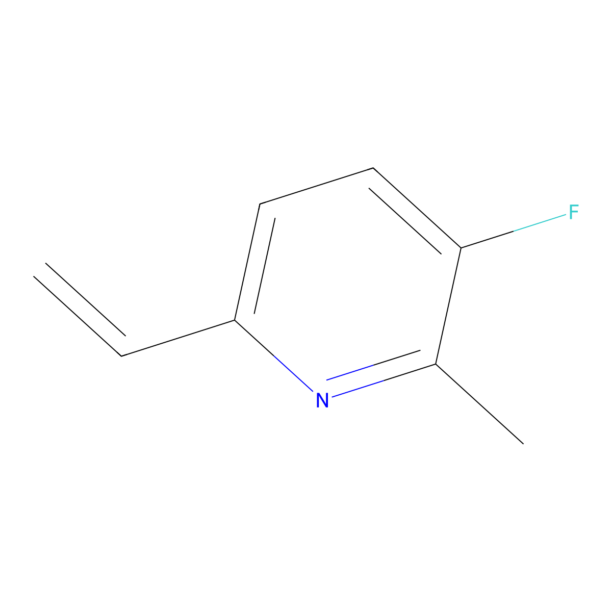 3-Fluoro-2-methyl-6-vinylpyridine molecular structure, CAS 1430235-14-5