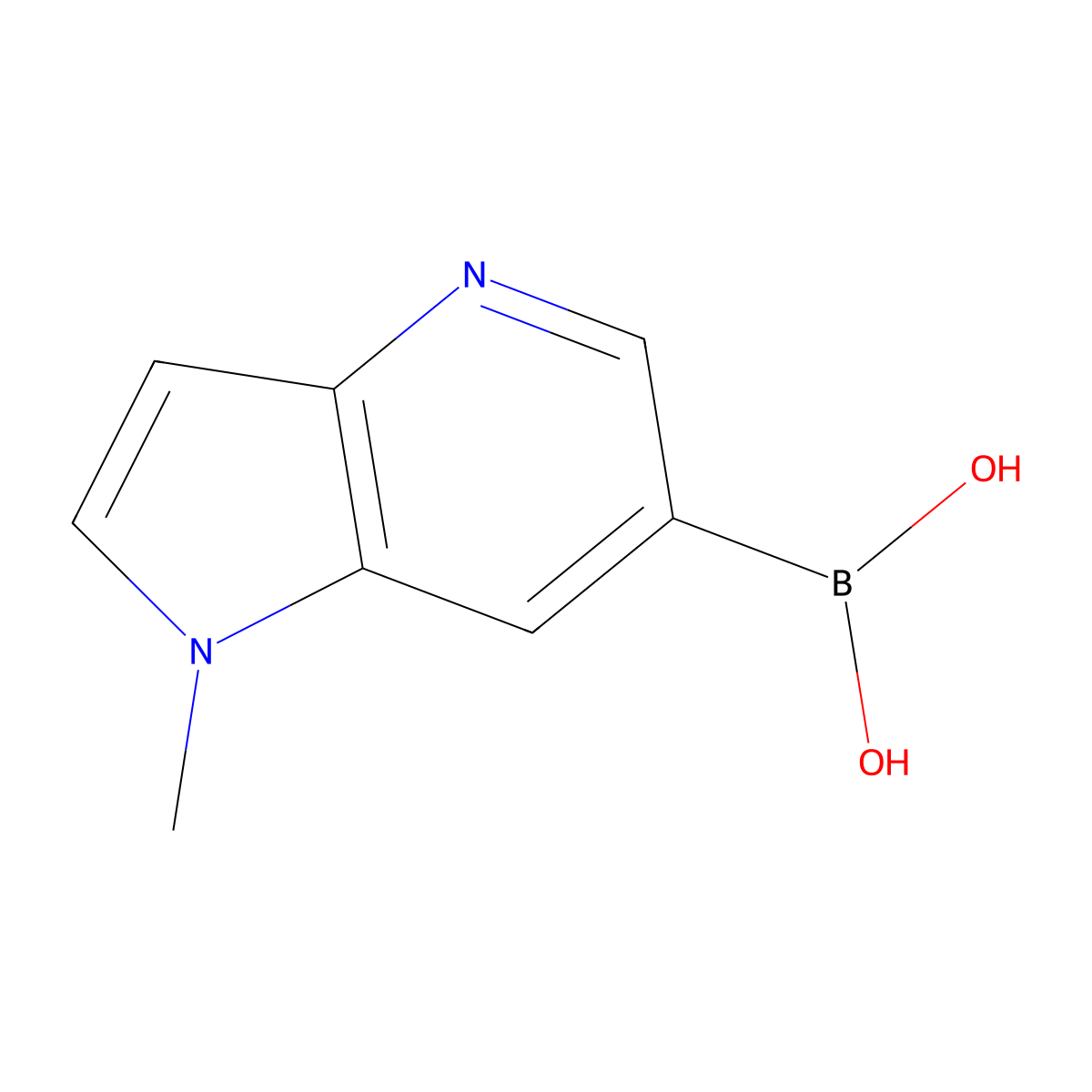 {1-methyl-1H-pyrrolo[3,2-b]pyridin-6-yl}boronic acid molecular structure, CAS 1430237-52-7