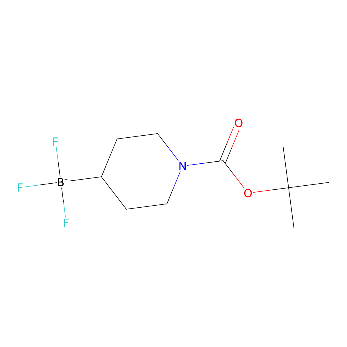 (1-(tert-Butoxycarbonyl)piperidin-4-yl)trifluoroborate molecular structure, CAS 1430270-31-7