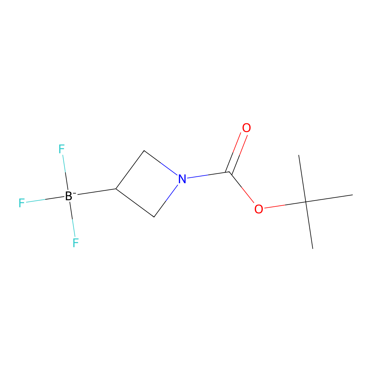 (1-tert-Butoxycarbonylazetidin-3-yl)-trifluoro-boranuide molecular structure, CAS 1430270-33-9