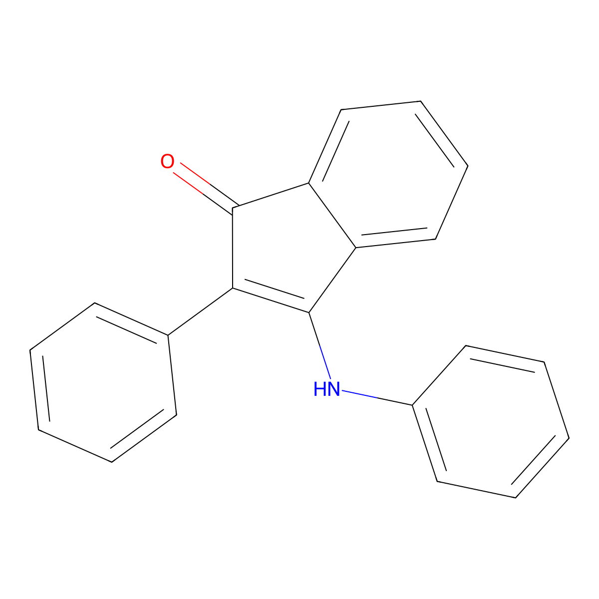 3-Anilino-2-phenyl-1H-inden-1-one molecular structure, CAS 14303-28-7