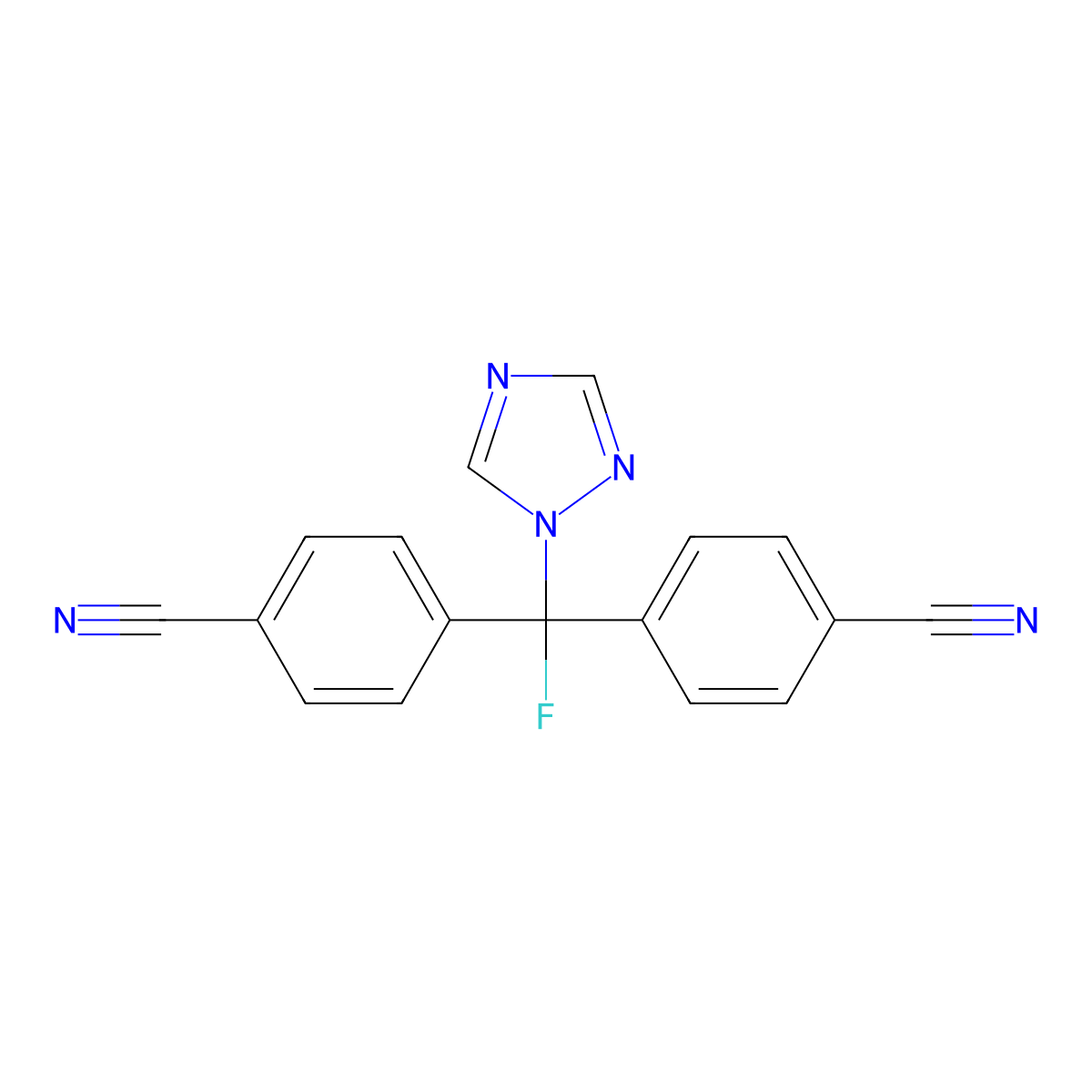 Leflutrozole molecular structure, CAS 143030-47-1
