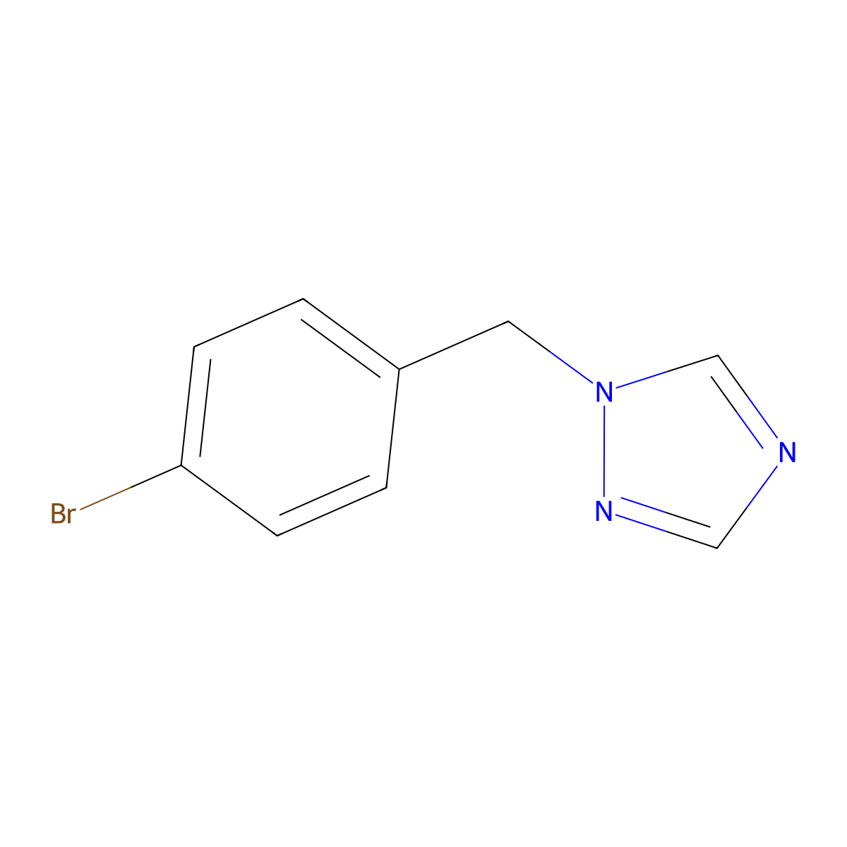 1-(4-Bromobenzyl)-1H-1,2,4-triazole molecular structure, CAS 143030-55-1