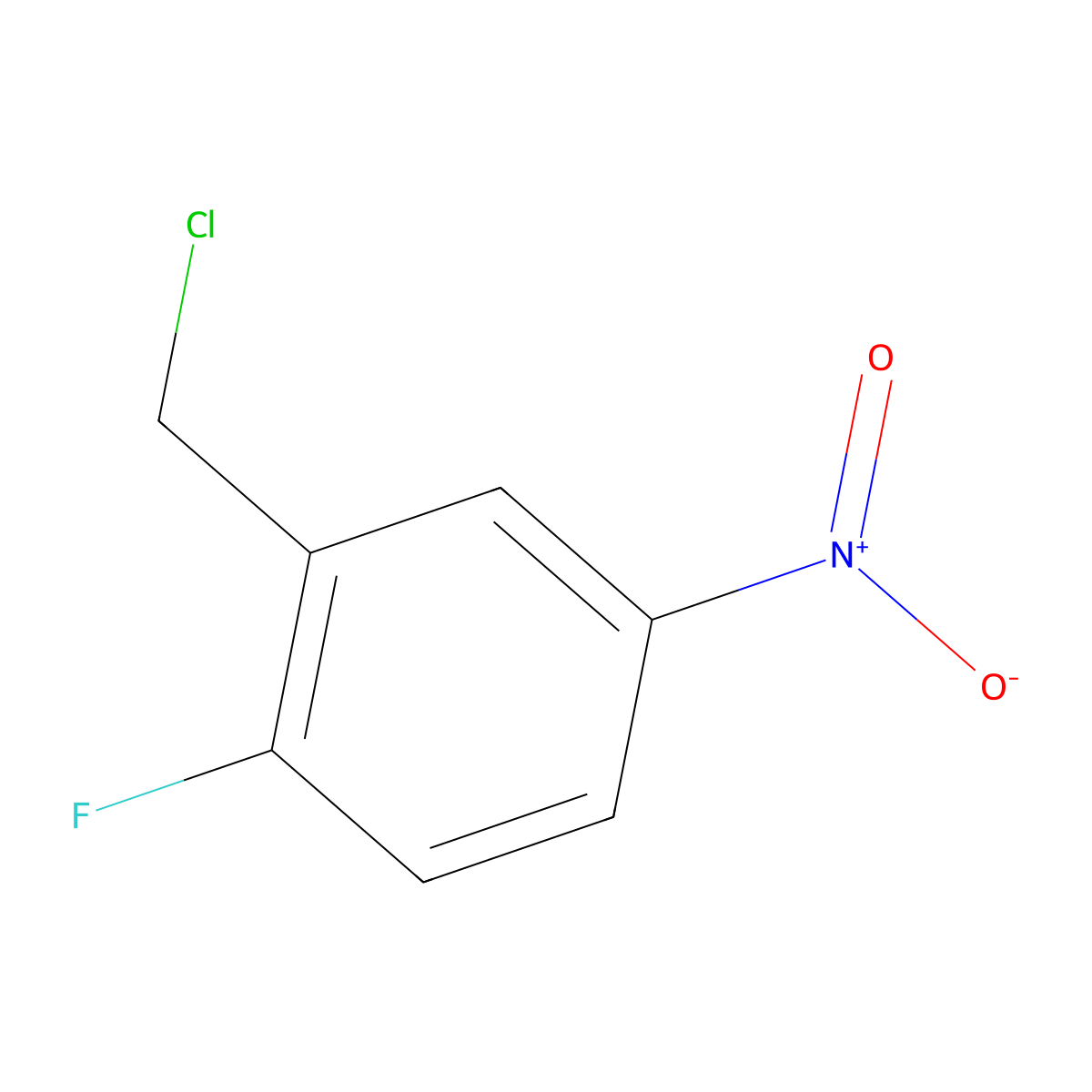 2-(Chloromethyl)-1-fluoro-4-nitrobenzene molecular structure, CAS 143032-52-4