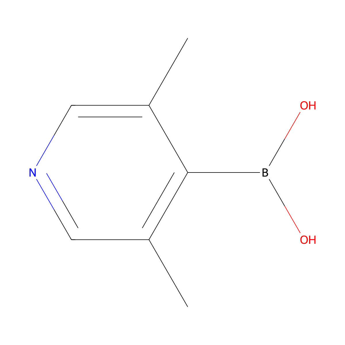 (3,5-Dimethylpyridin-4-YL)boronic acid molecular structure, CAS 1430325-87-3
