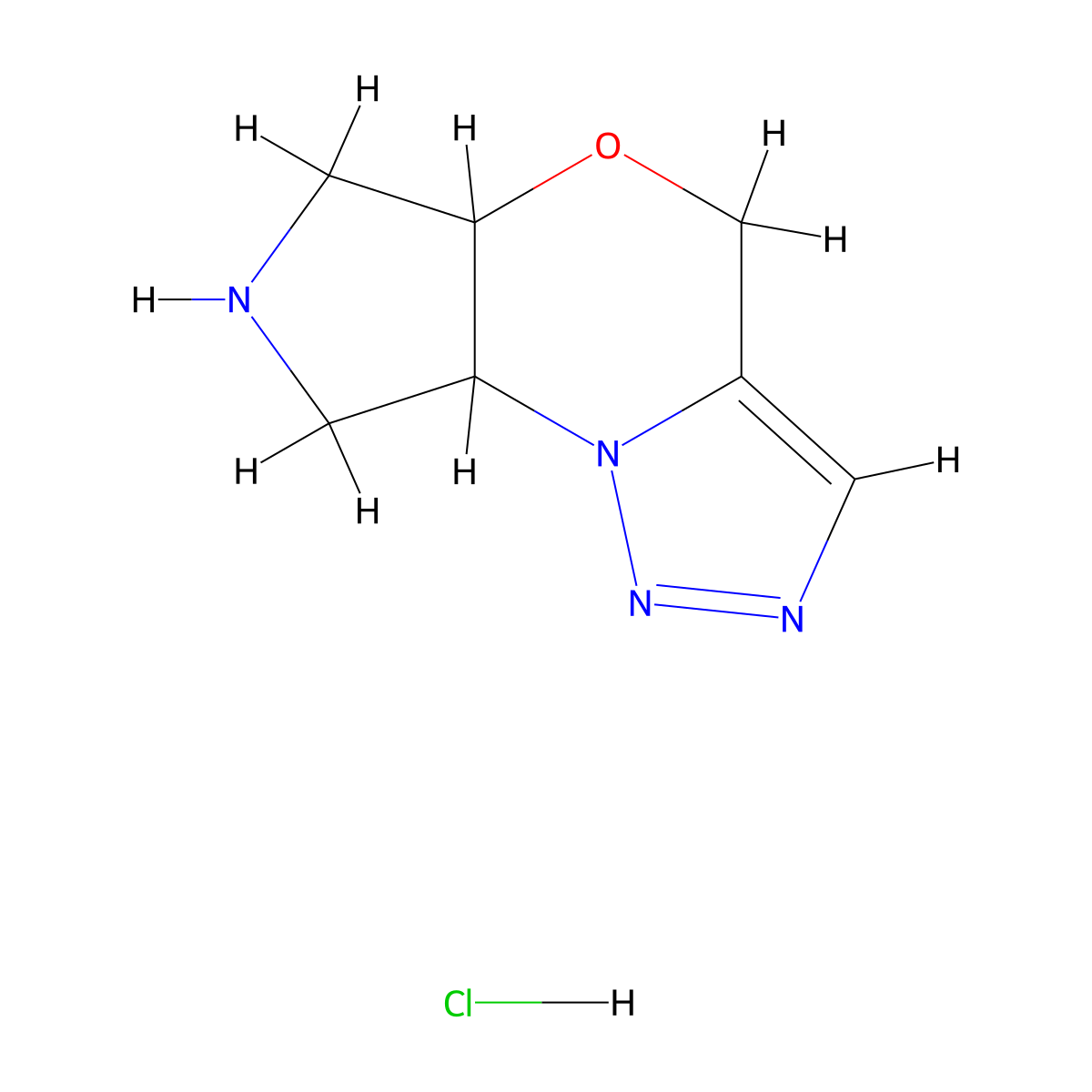 6,7,8,8a-Tetrahydro-4H,5aH-pyrrolo[3,4-b][1,2,3]triazolo[1,5-d][1,4]oxazine hydrochloride molecular structure, CAS 1430327-79-9