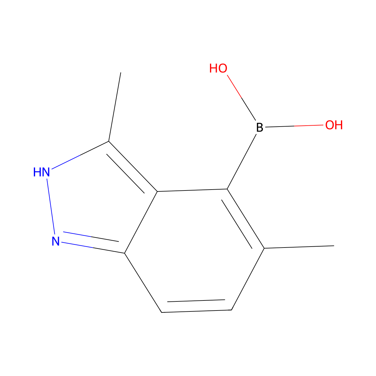 (3,5-Dimethyl-1H-indazol-4-yl)boronic acid molecular structure, CAS 1430329-49-9