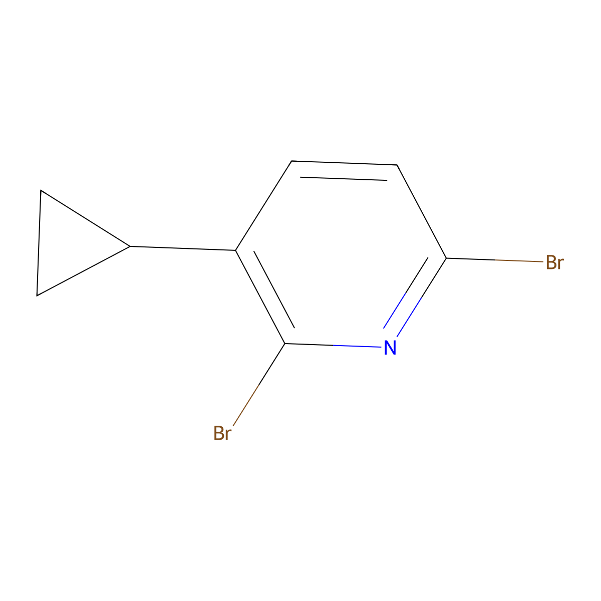 2,6-dibromo-3-cyclopropylPyridine molecular structure, CAS 1430329-84-2