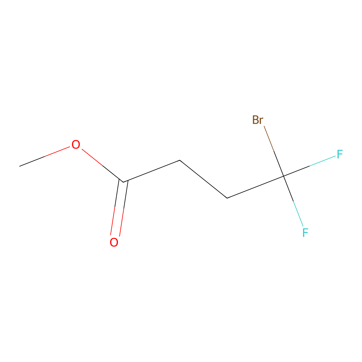 Methyl 4-bromo-4,4-difluorobutanoate molecular structure, CAS 143033-74-3