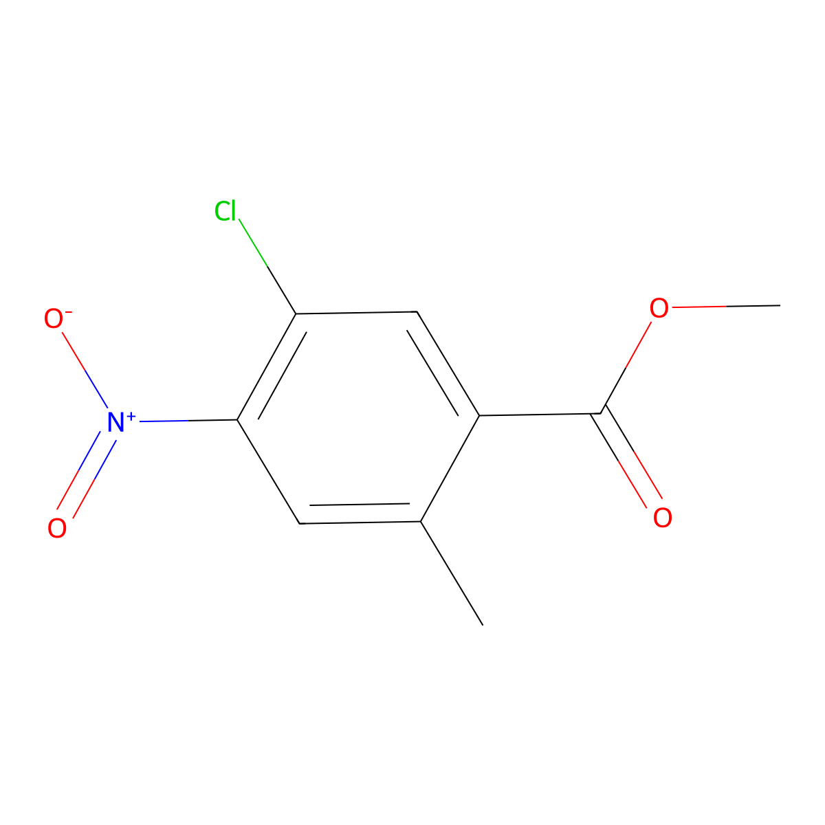 Methyl 5-chloro-2-methyl-4-nitrobenzoate molecular structure, CAS 143034-83-7