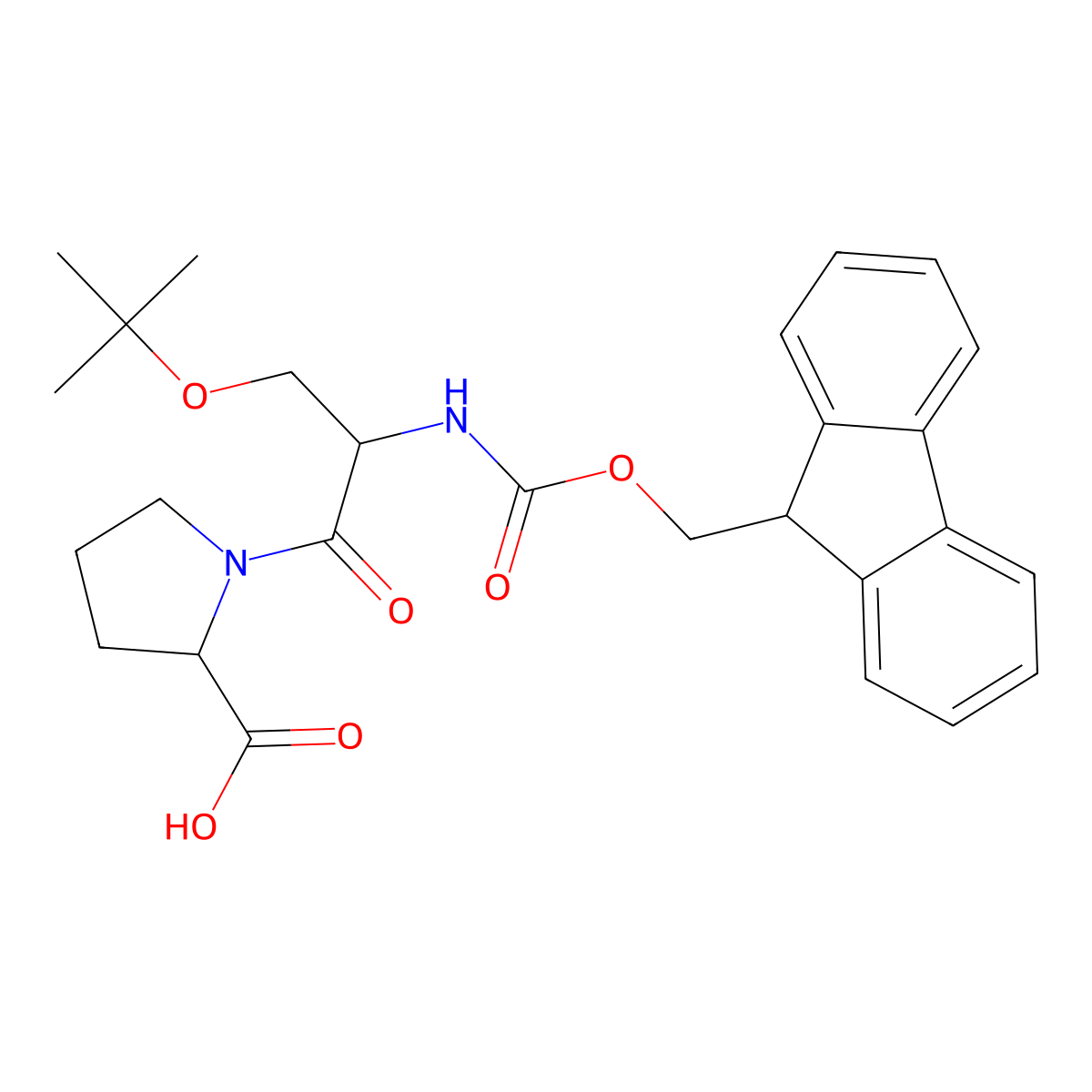 Fmoc-Ser(tBu)-Pro-OH molecular structure, CAS 143038-46-4