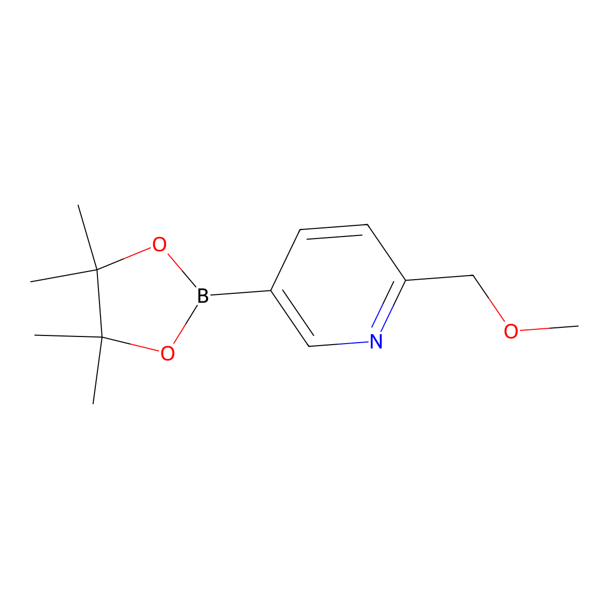 2-(MethoxyMethyl)-5-(4,4,5,5-tetraMethyl-1,3,2-dioxaborolan-2-yl)pyridine molecular structure, CAS 1430401-34-5