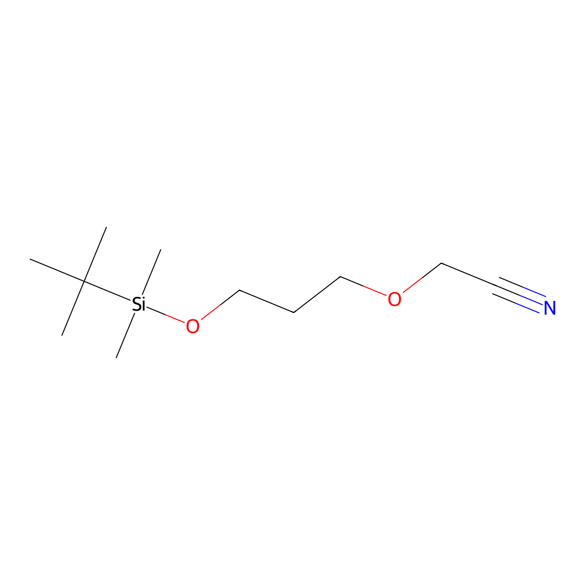 2-[3-[tert-Butyl(dimethyl)silyl]oxypropoxy]acetonitrile molecular structure, CAS 1430412-80-8