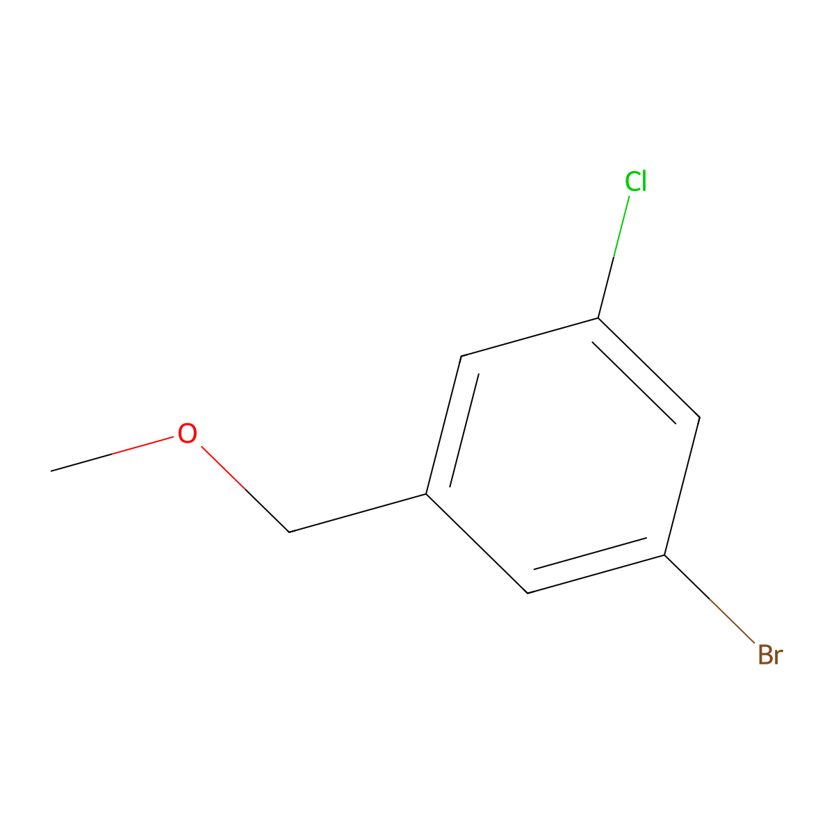 1-Bromo-3-chloro-5-(methoxymethyl)benzene molecular structure, CAS 1430422-46-0
