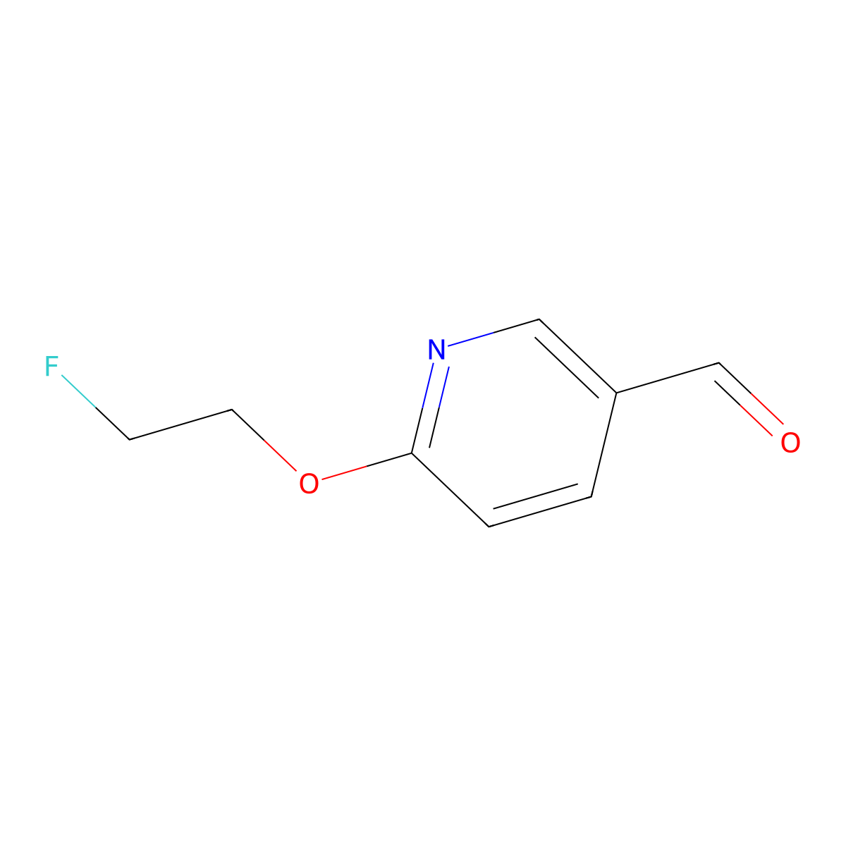 6-(2-Fluoroethoxy)-3-pyridinecarboxaldehyde molecular structure, CAS 1430423-18-9