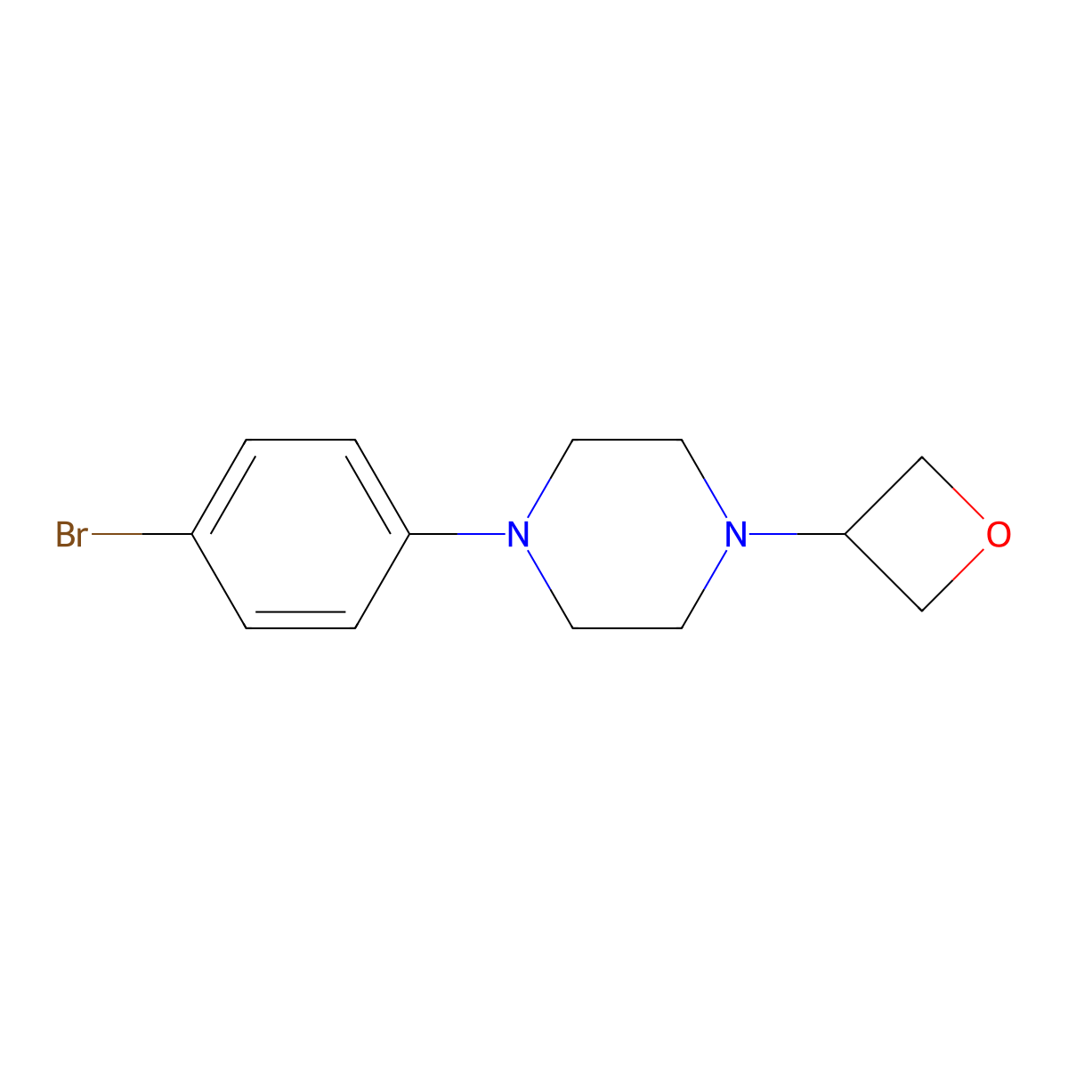 1-(4-Bromophenyl)-4-(3-oxetanyl)piperazine molecular structure, CAS 1430471-98-9