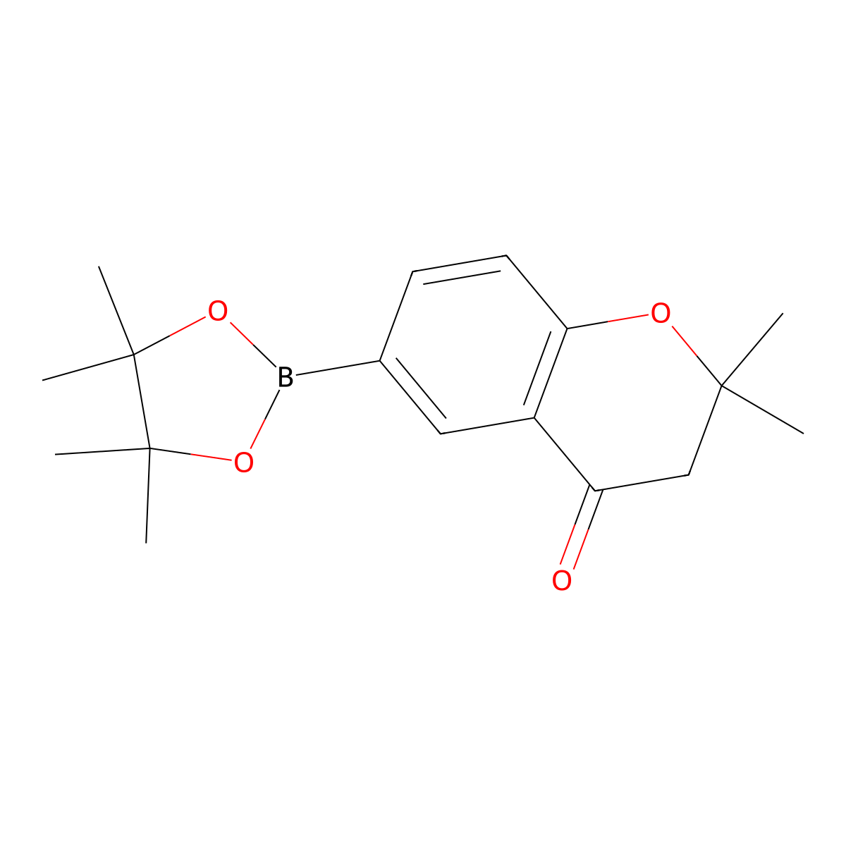 2,2-Dimethyl-6-(4,4,5,5-tetramethyl-1,3,2-dioxaborolan-2-yl)chroman-4-one molecular structure, CAS 1430472-51-7