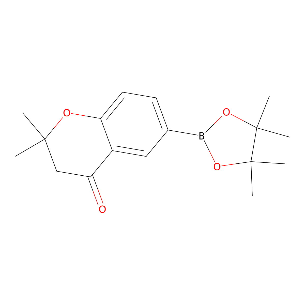 2,2-Dimethyl-6-(4,4,5,5-tetramethyl-1,3,2-dioxaborolan-2-yl)chroman-4-one molecular structure, CAS 1430472-51-7