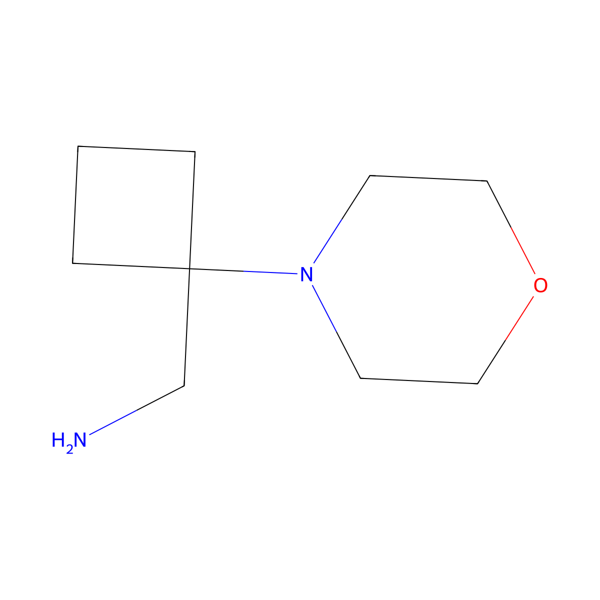 [1-(Morpholin-4-yl)cyclobutyl]methanamine molecular structure, CAS 1430473-41-8