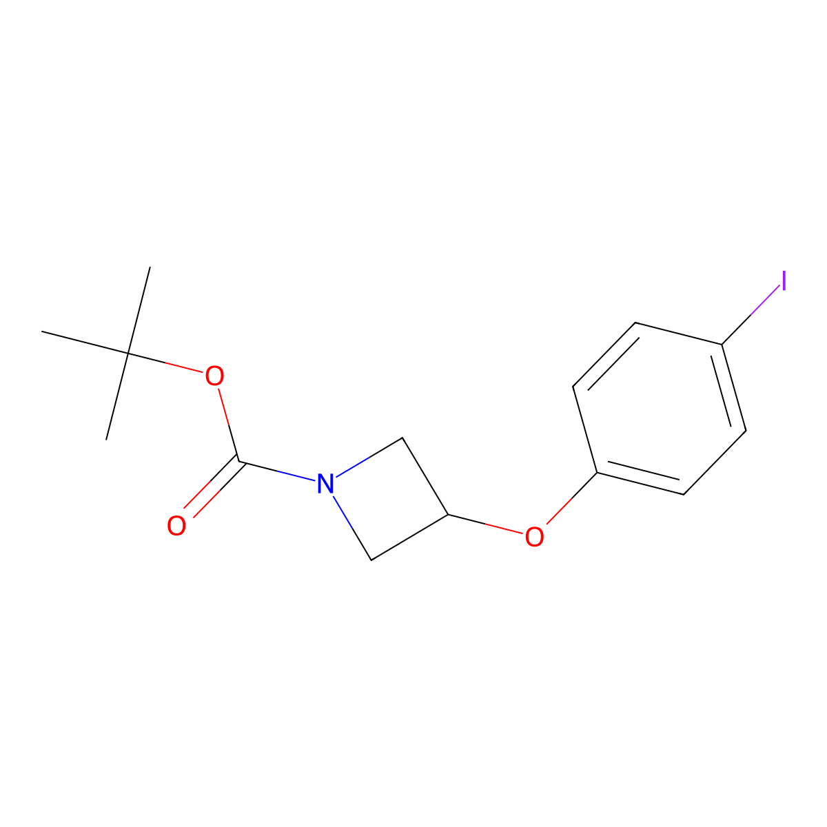 Tert-butyl 3-(4-iodophenoxy)azetidine-1-carboxylate molecular structure, CAS 1430474-73-9