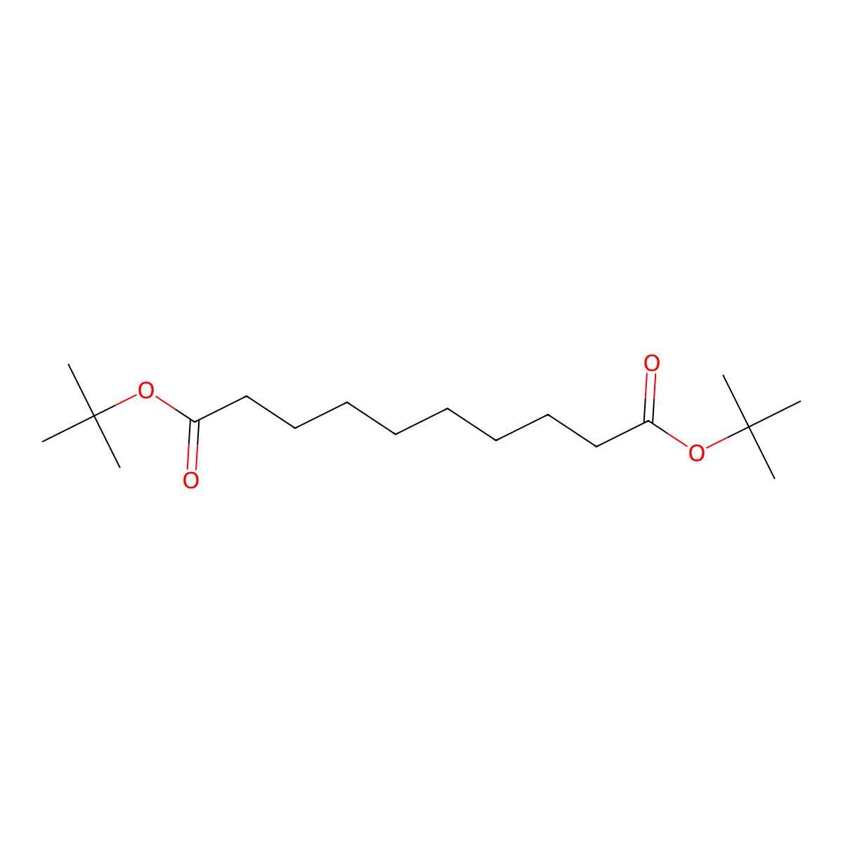 Di-tert-butyl decanedioate molecular structure, CAS 143050-66-2
