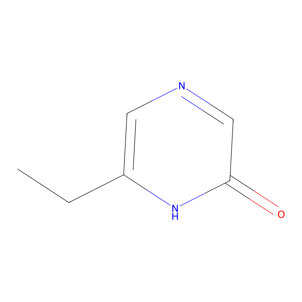 2(1H)-Pyrazinone, 6-ethyl- molecular structure, CAS 143054-84-6