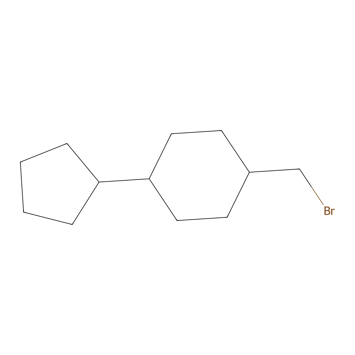 1-(Bromomethyl)-4-cyclopentylcyclohexane molecular structure, CAS 1430560-66-9
