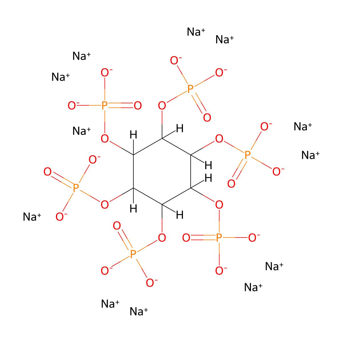 Phytate Persodium molecular structure, CAS 14306-25-3