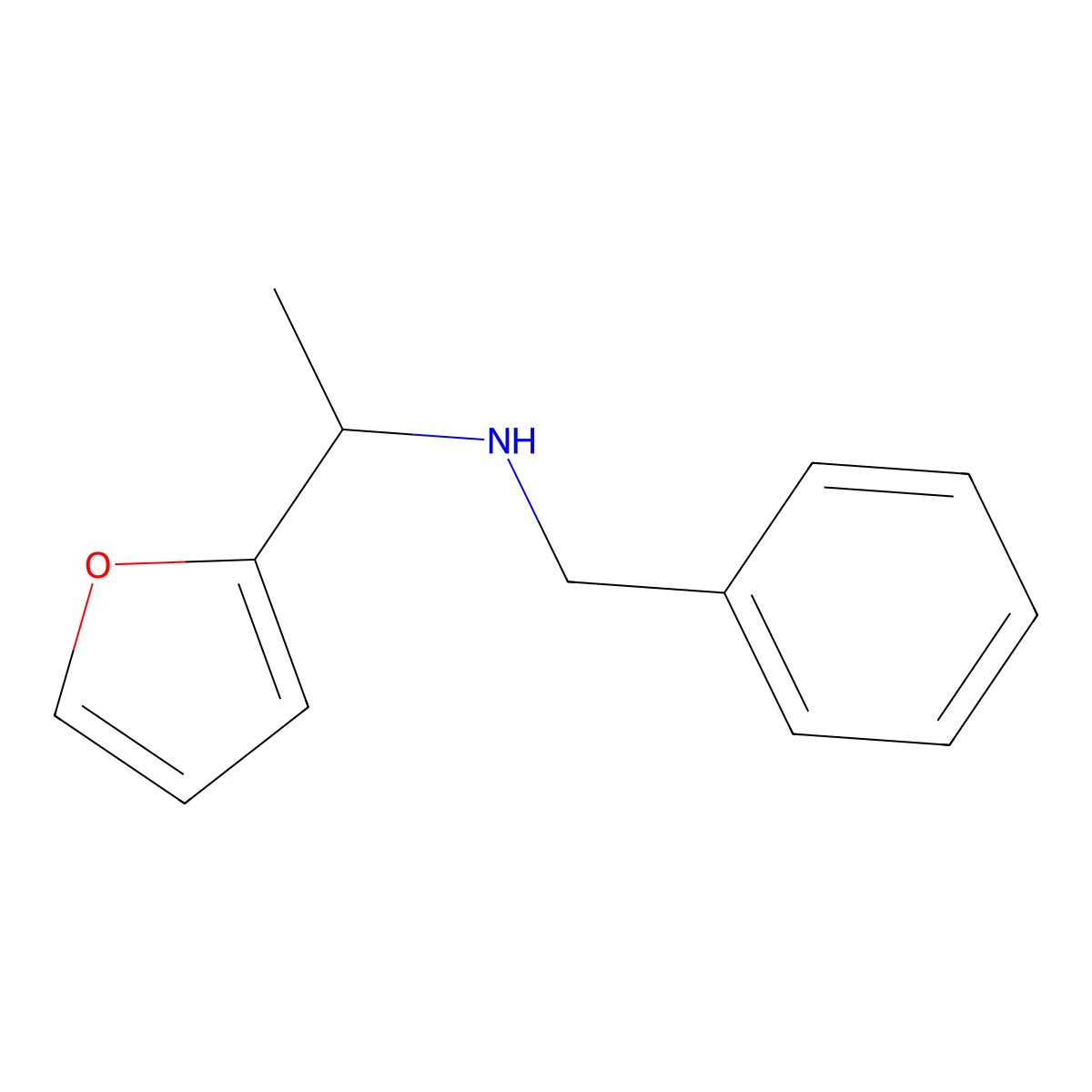 Benzyl[1-(furan-2-yl)ethyl]amine molecular structure, CAS 143063-65-4