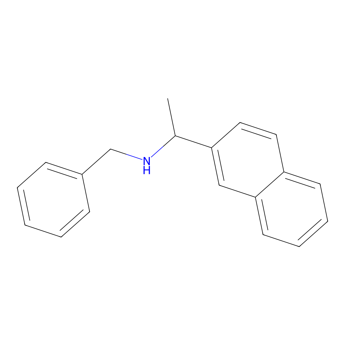 N-benzyl-1-naphthalen-2-ylethanamine molecular structure, CAS 143063-66-5