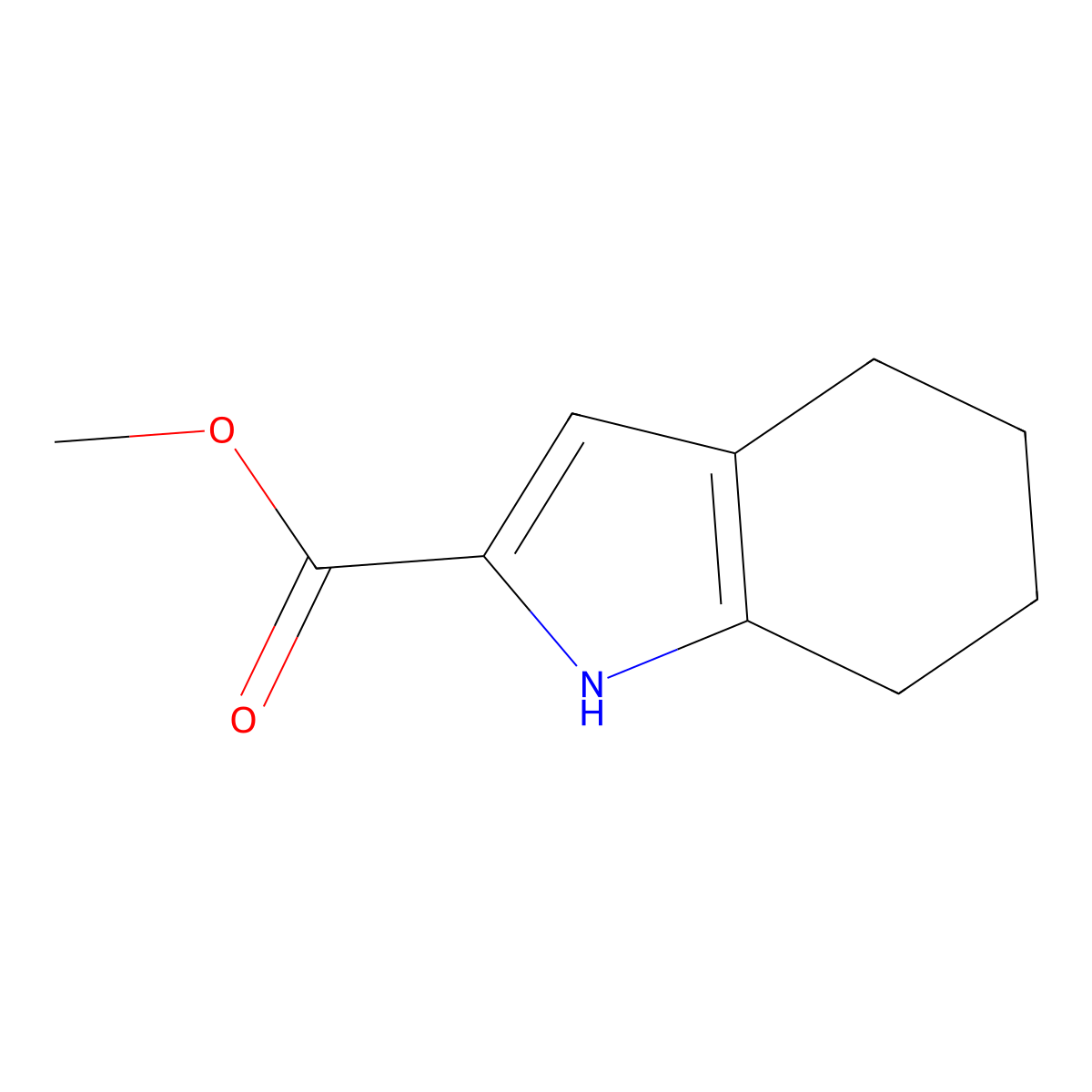 Methyl 4,5,6,7-tetrahydro-1H-indole-2-carboxylate molecular structure, CAS 143064-85-1