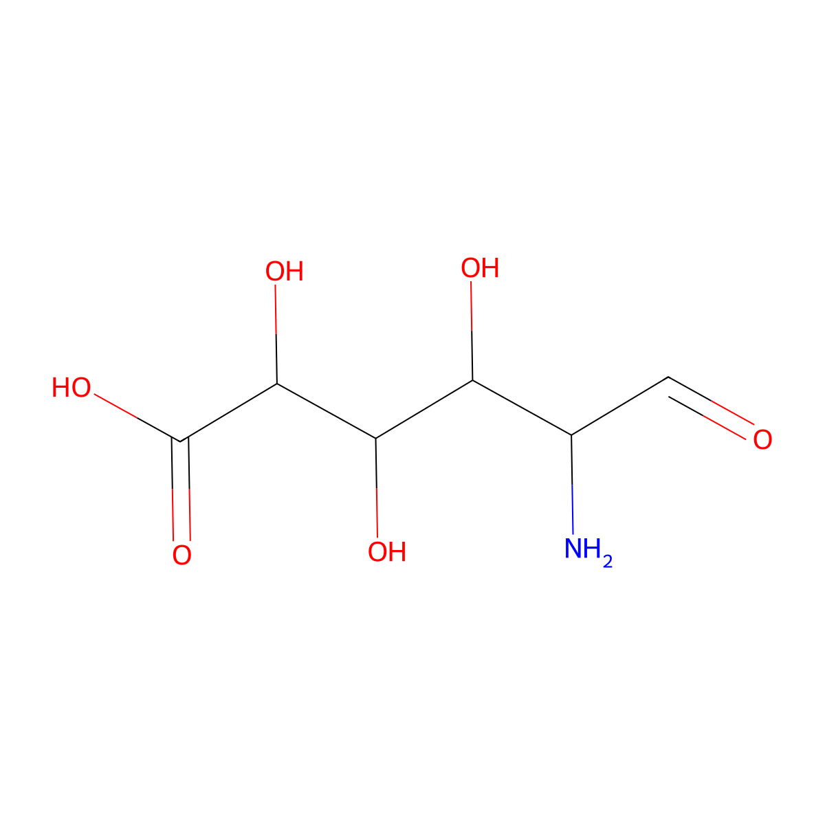 2-Amino-2-deoxyhexuronic acid molecular structure, CAS 14307-17-6
