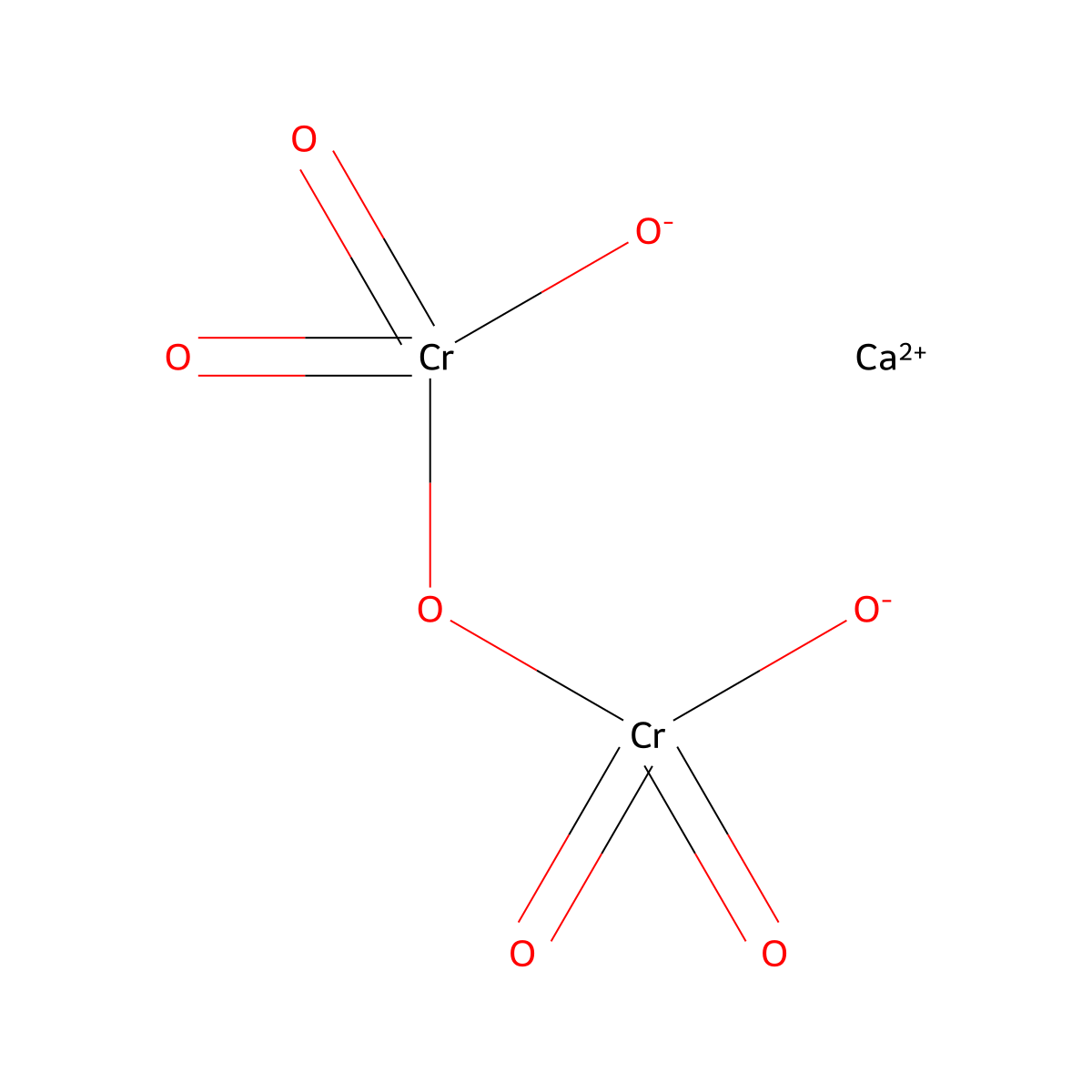Calcium dichromate molecular structure, CAS 14307-33-6