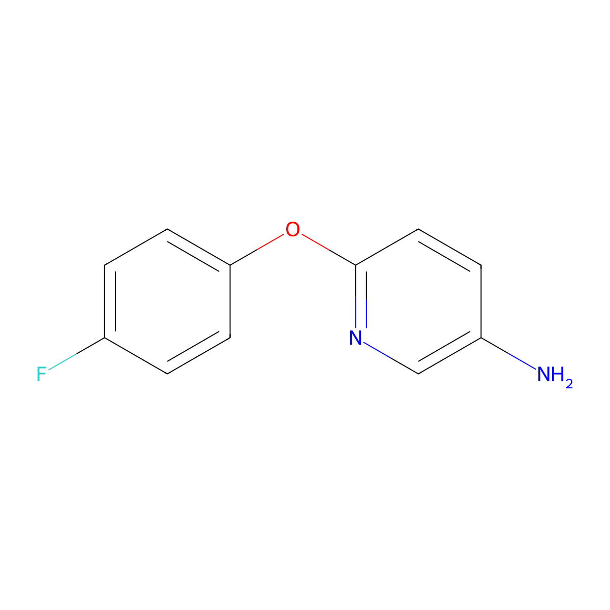 6-(4-Fluorophenoxy)pyridin-3-amine molecular structure, CAS 143071-78-7