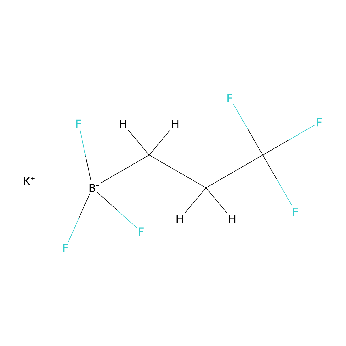 Potassium trifluoro(3,3,3-trifluoropropyl)boranuide molecular structure, CAS 1430722-07-8