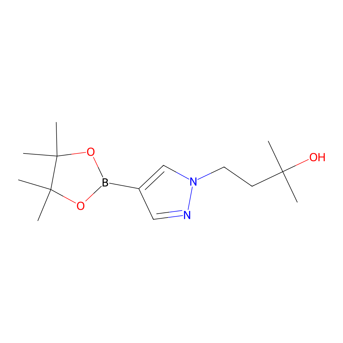 1-(3-Hydroxy-3-methylbutyl)pyrazole-4-boronic Acid Pinacol Ester molecular structure, CAS 1430727-39-1
