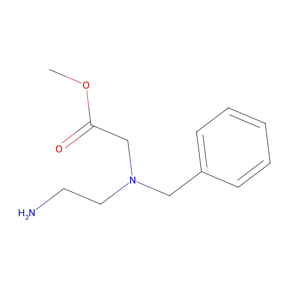 Methyl 2-[(2-aminoethyl)(benzyl)amino]acetate molecular structure, CAS 1430739-39-1