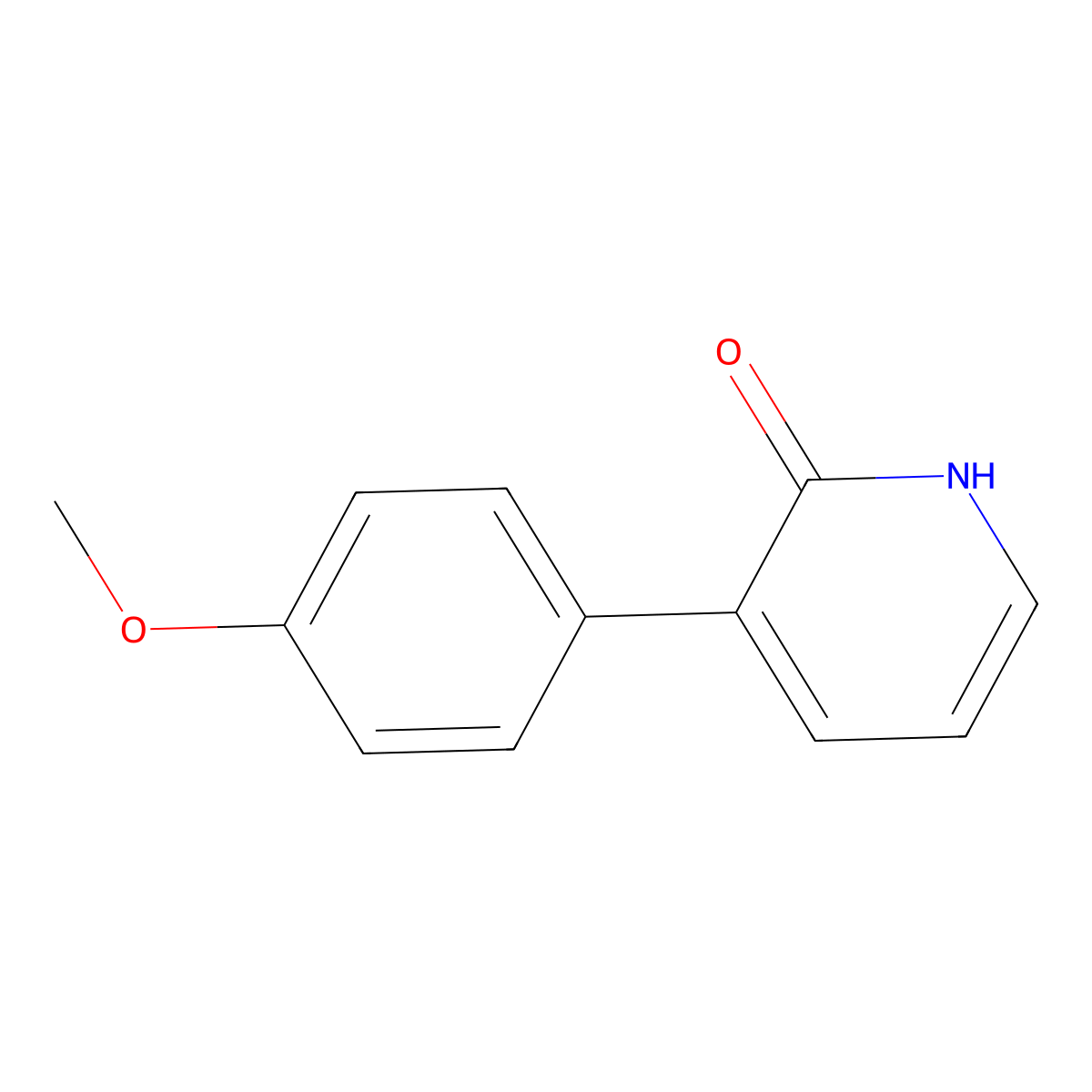 2-Hydroxy-3-(4-methoxyphenyl)pyridine molecular structure, CAS 143074-71-9