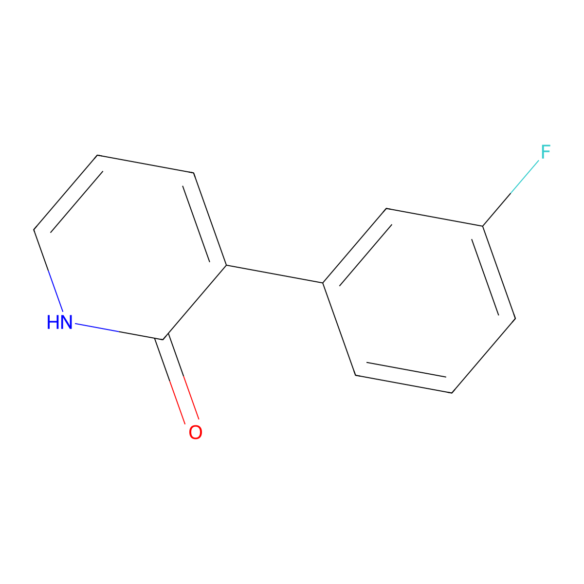 3-Fluorophenylpyridone molecular structure, CAS 143074-72-0