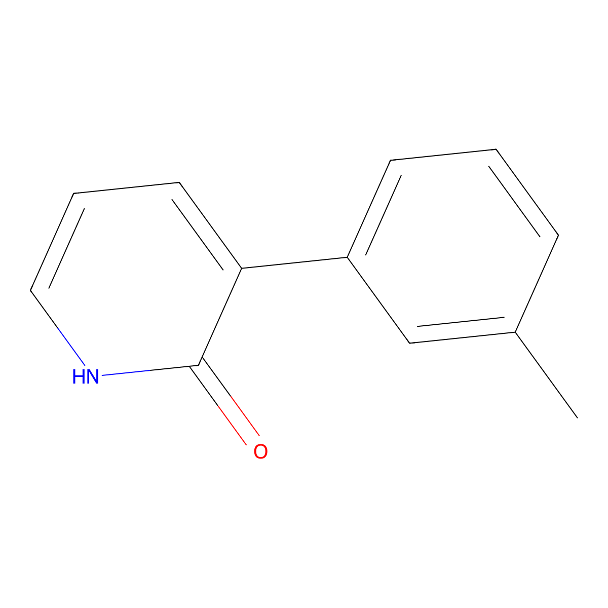 2-Hydroxy-3-(3-methylphenyl)pyridine molecular structure, CAS 143074-75-3