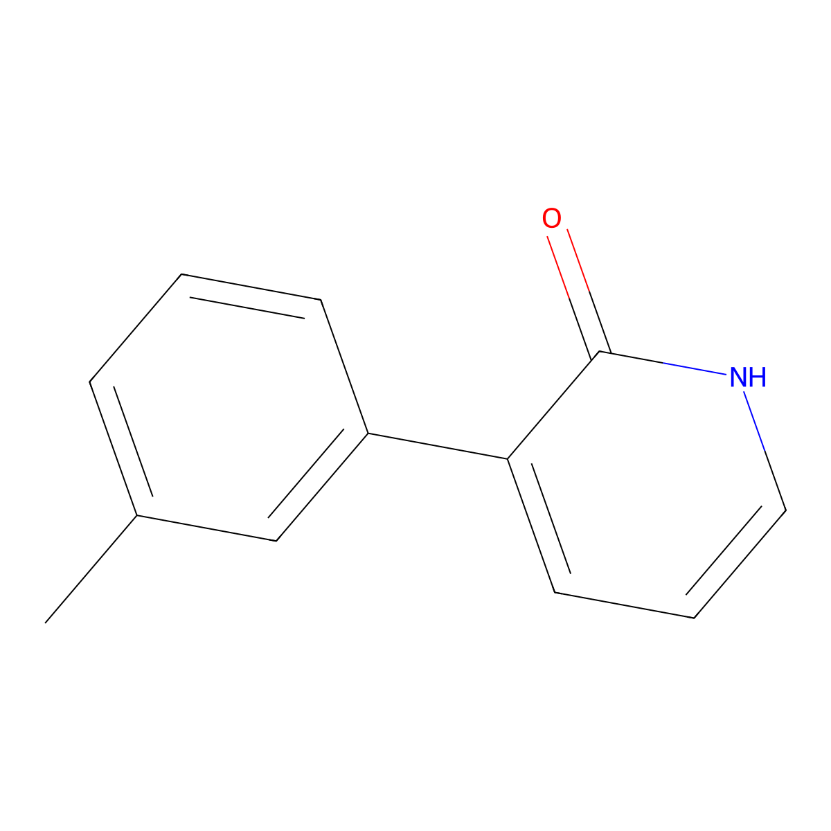 2-Hydroxy-3-(3-methylphenyl)pyridine molecular structure, CAS 143074-75-3