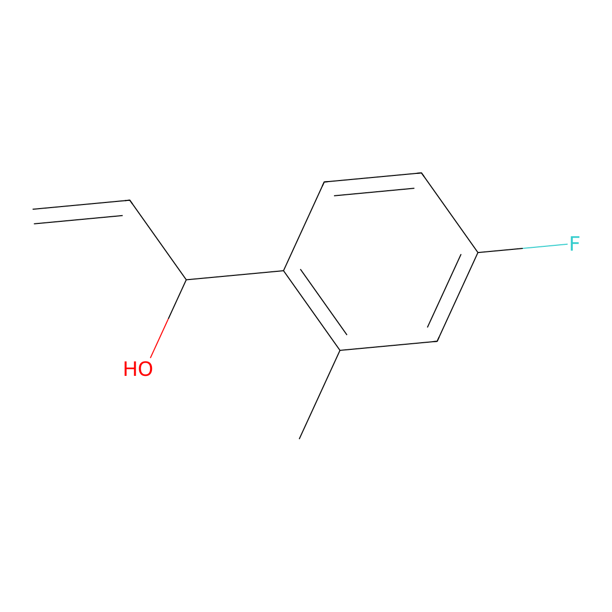 1-(4-Fluoro-2-methylphenyl)prop-2-en-1-ol molecular structure, CAS 1430748-34-7