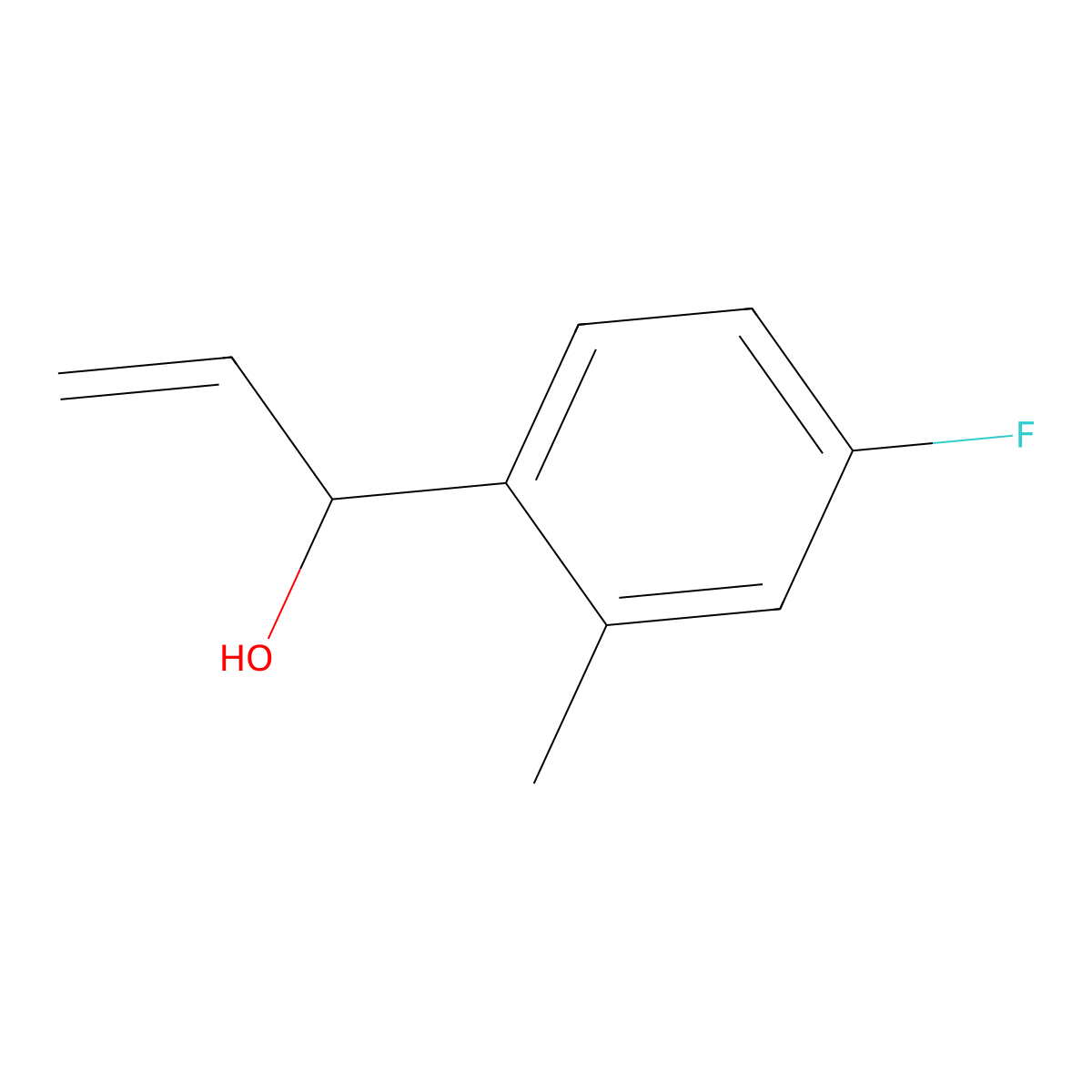 1-(4-Fluoro-2-methylphenyl)prop-2-en-1-ol molecular structure, CAS 1430748-34-7